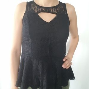 Material Girl lace peplum B17